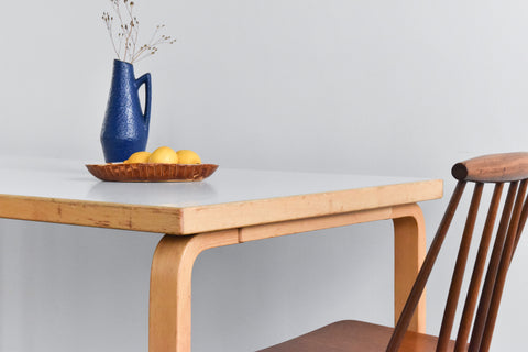 Vintage White Laminate Top Table by Alvar Aalto for Artek