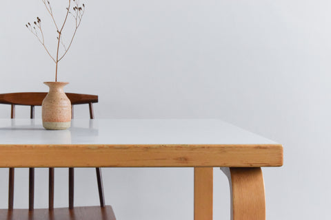 Vintage White Laminate Top Table by Alvar Aalto for Artek