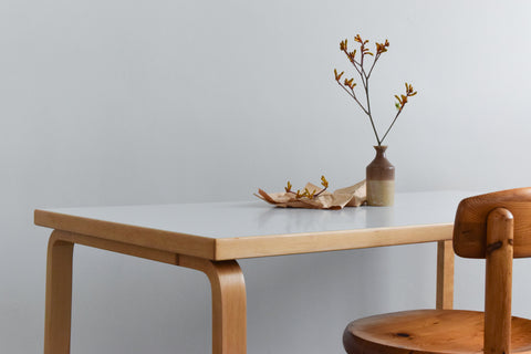 Vintage White Laminate Top Table by Alvar Aalto for Artek