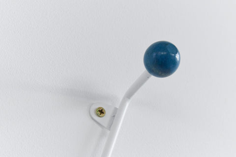 Vintage Metal Sputnik Coat Hook with Colourful Wooden Balls