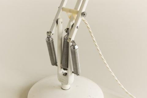 Vintage White Anglepoise Lamp Model 75 by Herbert Terry & Sons