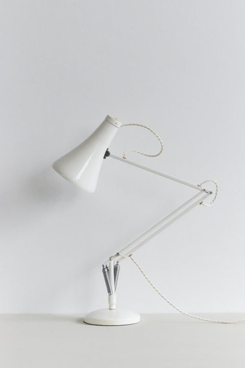 Vintage White Anglepoise Lamp Model 75 by Herbert Terry & Sons