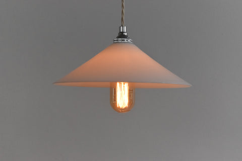 Vintage White Opaque Glass Pendant Light Shade