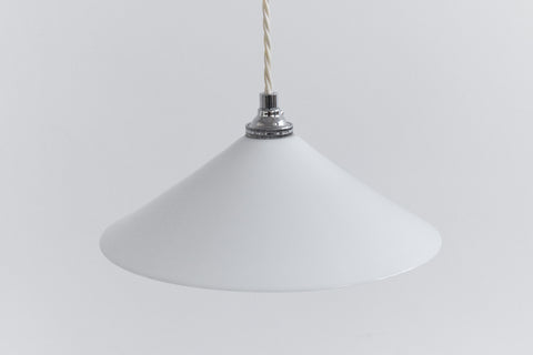 Vintage White Opaque Glass Pendant Light Shade