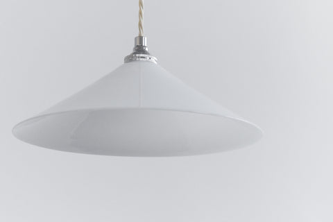 Vintage White Opaque Glass Pendant Light Shade