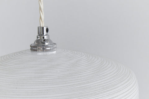 Vintage White Pattered Frosted Glass Pendant Light Shade