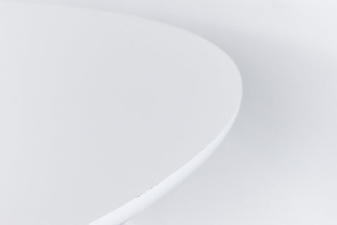 Vintage 1960s White Circular Tulip Dining Table by Maurice Burke for Arkana