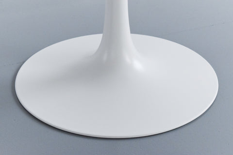 Vintage 1960s White Circular Tulip Dining Table by Maurice Burke for Arkana