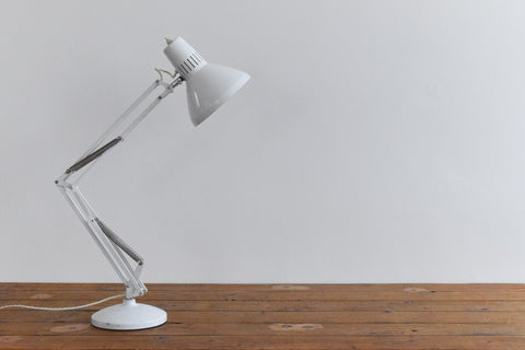 Vintage White Swedish Anglepoise Lamp by Ledu Waso