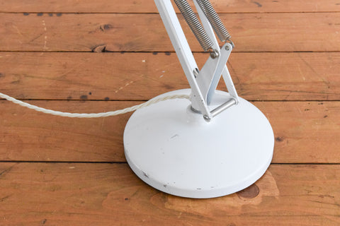 Vintage White Swedish Anglepoise Lamp by Ledu Waso