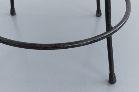 Vintage Single Rattan Swivel Bar Stool