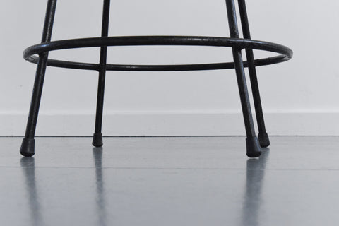 Vintage Single Rattan Swivel Bar Stool