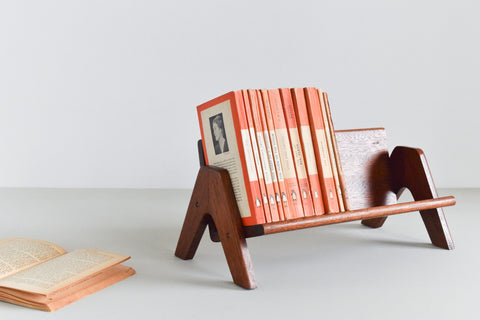 Vintage Wooden Book Rack