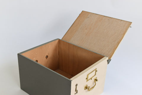 Vintage Wooden Ex-Museum of Carlisle Storage Box