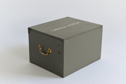 Vintage Wooden Ex-Museum of Carlisle Storage Box
