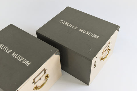 Vintage Wooden Ex-Museum of Carlisle Storage Box