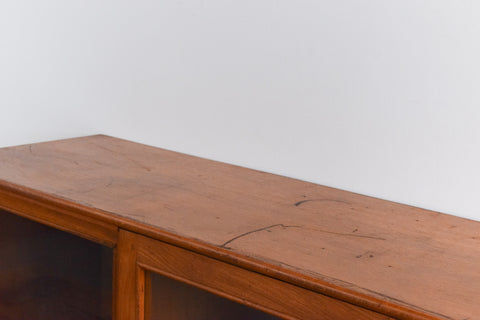 Vintage Wooden Glazed Wall Cabinet