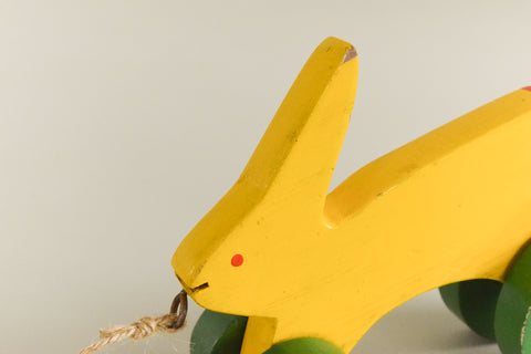 Vintage Wooden Rabbit Pull Along Toy