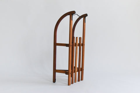 Vintage Wooden Slatted Traditional Davos Germina Sledge / Sleigh