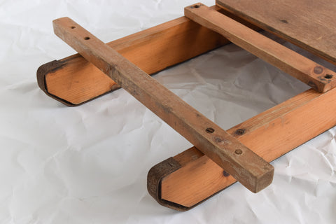 Vintage Wooden Slatted Traditional Sledge / Sleigh