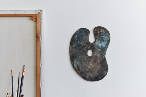 Vintage Wooden Artist's Paint Palette