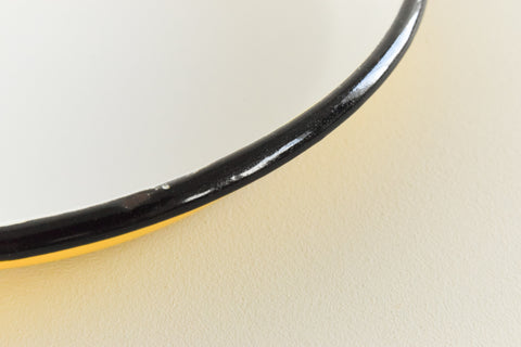Vintage Yellow Enamel Frying Pan