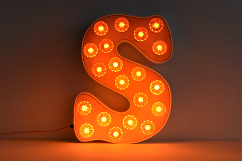 Vintage Large Fairground Letter S Light