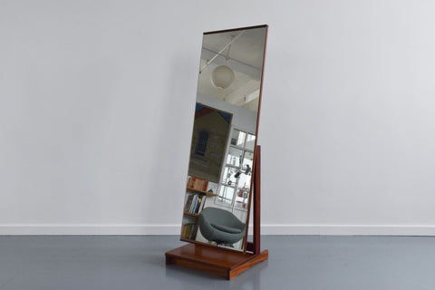 Vintage Free Standing Teak Cantata Range Cheval Mirror by Stag
