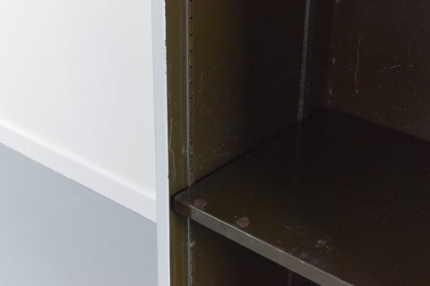 Vintage Grey Metal Industrial Single Door Locker / Cabinet