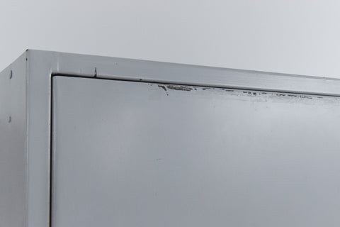 Vintage Grey Metal Industrial Single Door Locker / Cabinet