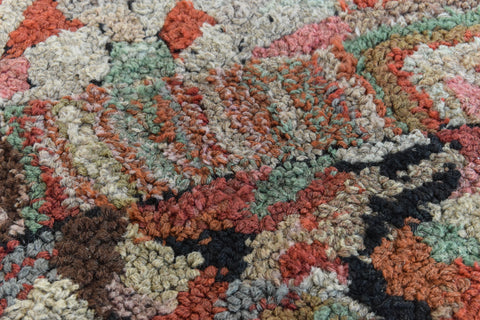 Vintage 1930s Small Square Wool Rug
