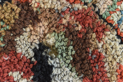 Vintage 1930s Small Square Wool Rug