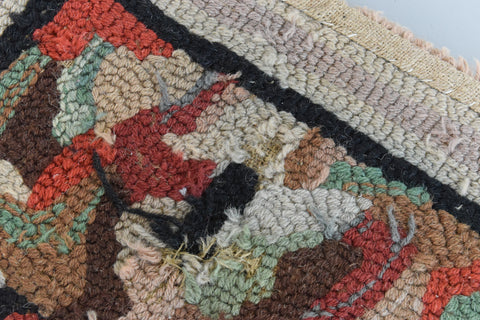 Vintage 1930s Small Square Wool Rug