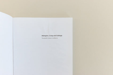 Aldington, Craig and Collinge Book by Alan Powers