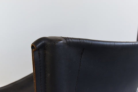 Vintage Mid-Century Modern Rodney Kinsman T1 Leather and Chrome Sling Chair