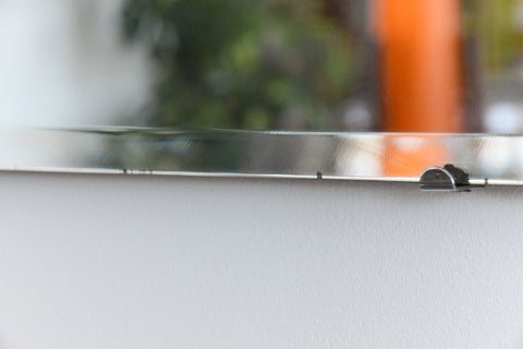 Vintage Frameless Bevelled Wall Mirror