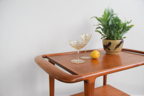 Vintage 1960s Danish Teak Drinks Trolley by Niels Otto Møller for J.L. Møllers
