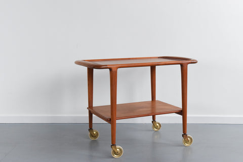 Vintage 1960s Danish Teak Drinks Trolley by Niels Otto Møller for J.L. Møllers