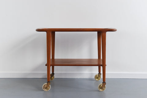 Vintage 1960s Danish Teak Drinks Trolley by Niels Otto Møller for J.L. Møllers
