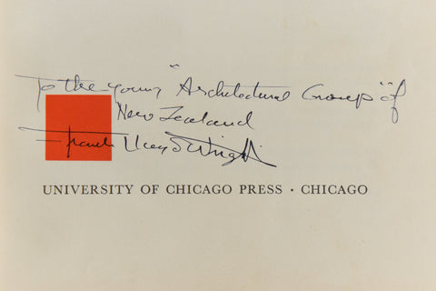 Extremely Rare Vintage Signed and Inscribed Frank Lloyd Wright When Democracy Builds Book - Revised Edition 1945