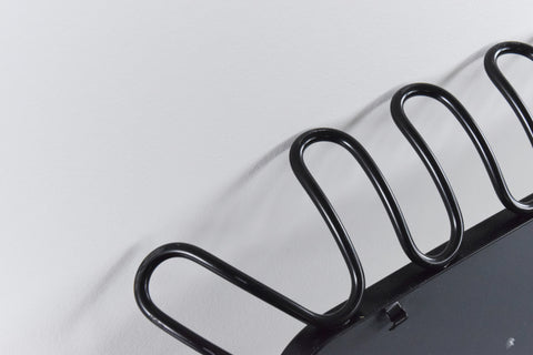 Vintage 1990s Black Metal Mandal Ikea Mirror