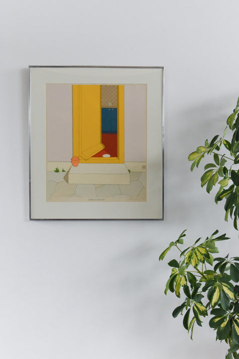 Vintage Original Screen Print by Jeffery Edwards dated 1970