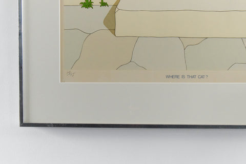 Vintage Original Screen Print by Jeffery Edwards dated 1970