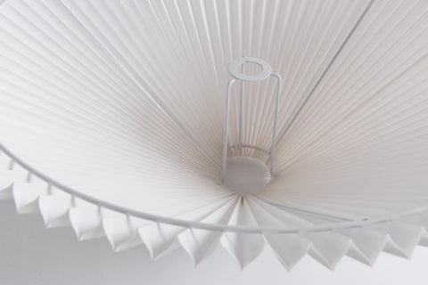 Large Pleated Lampshade Available in Beige and White