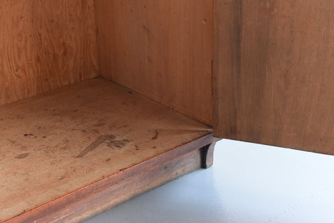 Vintage Large Wooden Glazed School Cabinet