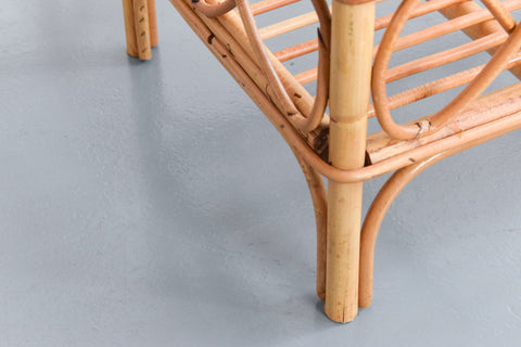Vintage Pair of Bamboo Bedside / End Tables