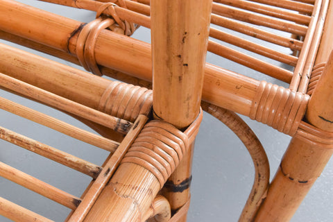 Vintage Pair of Bamboo / Cane Arm Chairs
