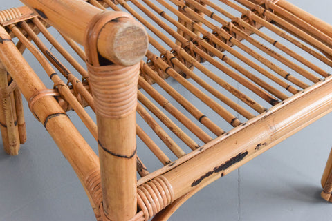 Vintage Pair of Bamboo / Cane Arm Chairs