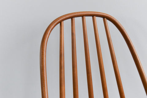 Rare Vintage Pair of Swedish Sven Erik Frylund for Hagafors Stick Back Model 16 Chairs