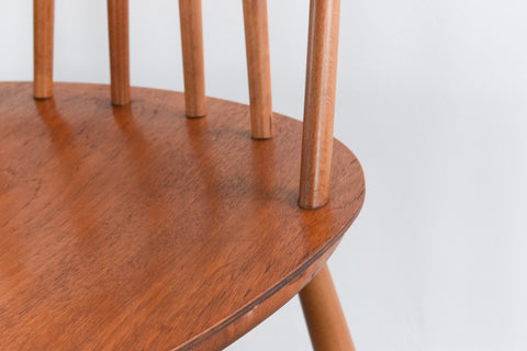 Rare Vintage Pair of Swedish Sven Erik Frylund for Hagafors Stick Back Model 16 Chairs